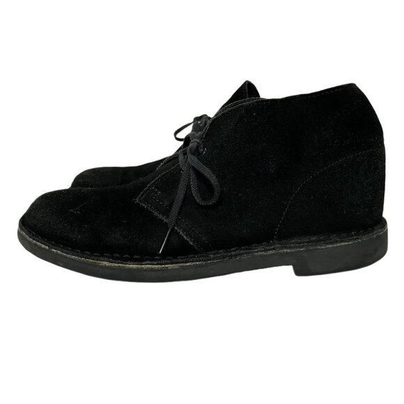 Clarks Bushacre 2 Black Suede Desert Boots